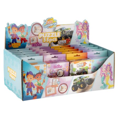 Puzzel hout mini 35 pcs. 21x15cm. 4ass | Toy Universe