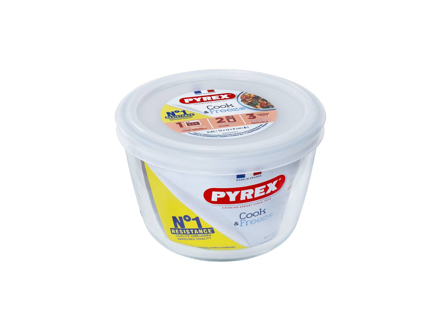 Pyrex schaal met kunststof deksel 0