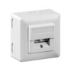 RJ45 Wandcontactdoos Opbouw - 2x RJ45 - CAT-5e - Incl. Afdekraam - Afgeschermde Netwerkdoos - 10 Gigabit - Wit | Goobay