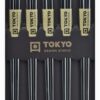 RVS Eetstokjes Set - Tokyo Design Studio - Zwart - 5 stuks