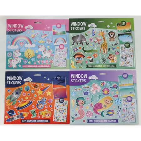 Raamstickers 150 stuks met 2 scenes | Merkloos