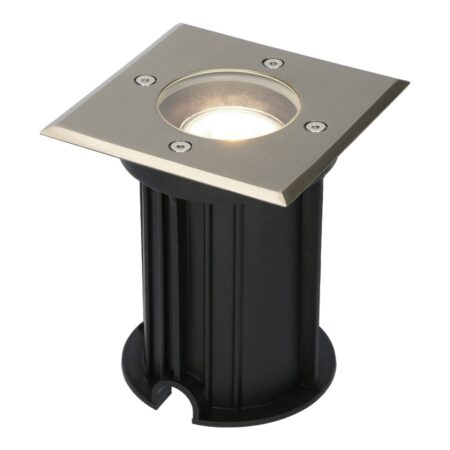 Ramsay LED Grondspot Vierkant - Dimbaar - GU10 - 4000K neutraal wit - 4 Watt 345 Lumen - Tuinspot - RVS - IP67 waterdicht - Overrijdbaar voor de Oprit