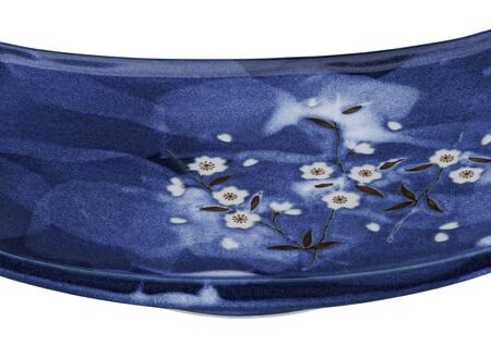 Rechthoekig Bord - Blue Sakura - Tokyo Design Studio - 22x15cm | Tokyo Design Studio