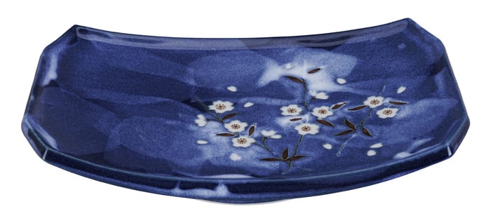 Rechthoekig Bord - Blue Sakura - Tokyo Design Studio - 22x15cm | Tokyo Design Studio