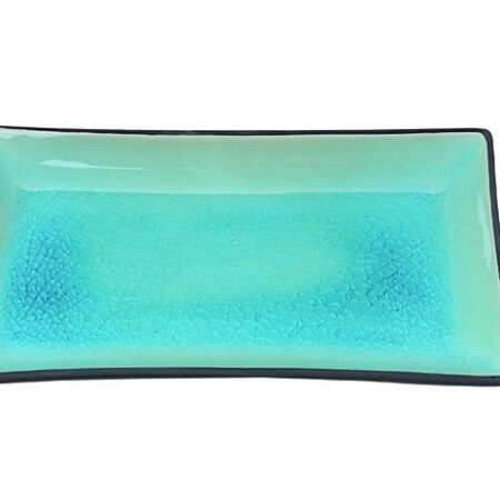 Rechthoekig Bord - Glassy Turquoise - 21.5x12.7 cm | Tokyo Design Studio