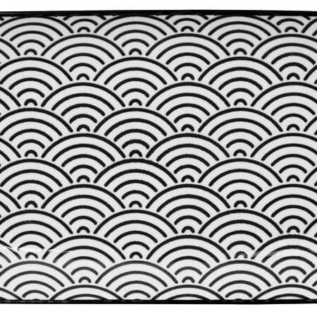 Rechthoekig Bord Golven - Tokyo Design Studio Nippon Black - 21 x 13.5 cm | Tokyo Design Studio
