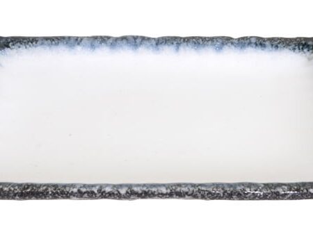 Rechthoekig Bord Grijs/Wit - Tajimi - Porselein - 21.7 x 15 x 2.5 cm | Tokyo Design Studio