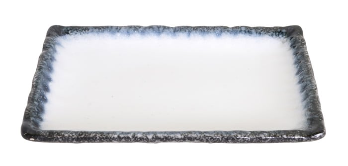 Rechthoekig Bord Grijs/Wit - Tajimi - Porselein - 21.7 x 15 x 2.5 cm | Tokyo Design Studio