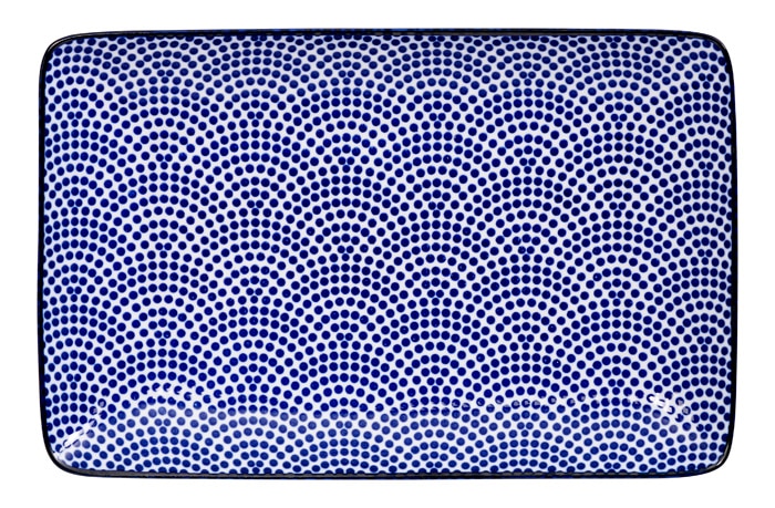 Rechthoekig Bord Nippon Blue - Tokyo Design Studio - 21 x 13.5cm | Tokyo Design Studio