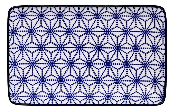 Rechthoekig bord - Nippon Blue - Tokyo Design Studio - 21 x 13.5 cm | Tokyo Design Studio