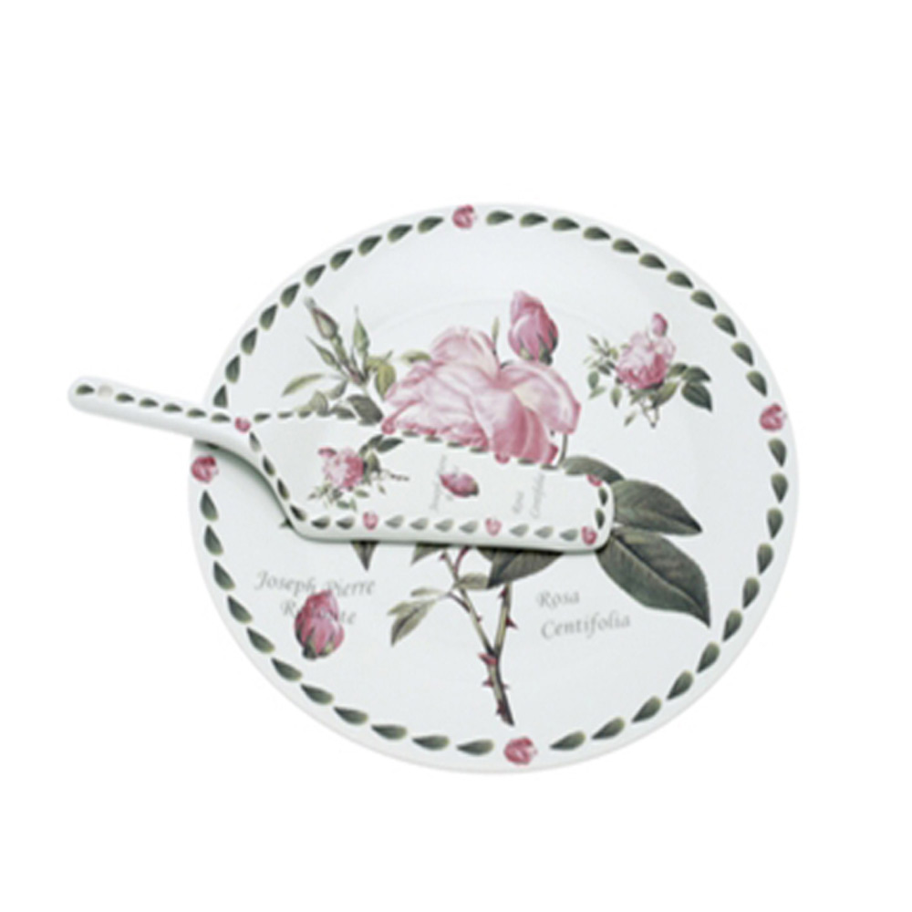 Redoute Rose Cake Plate en Server |
