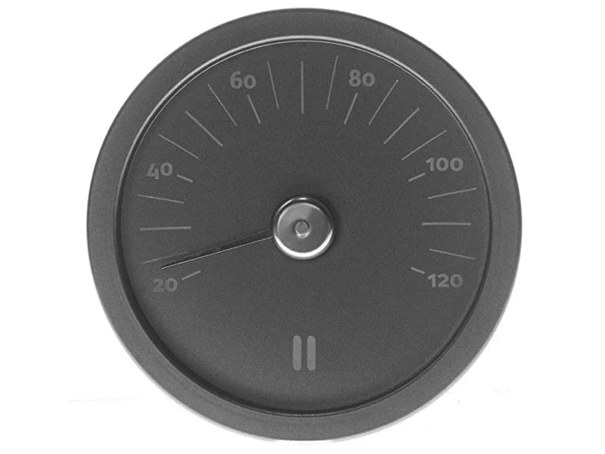 Rento aluminium thermometer rond - Zwart | Rento