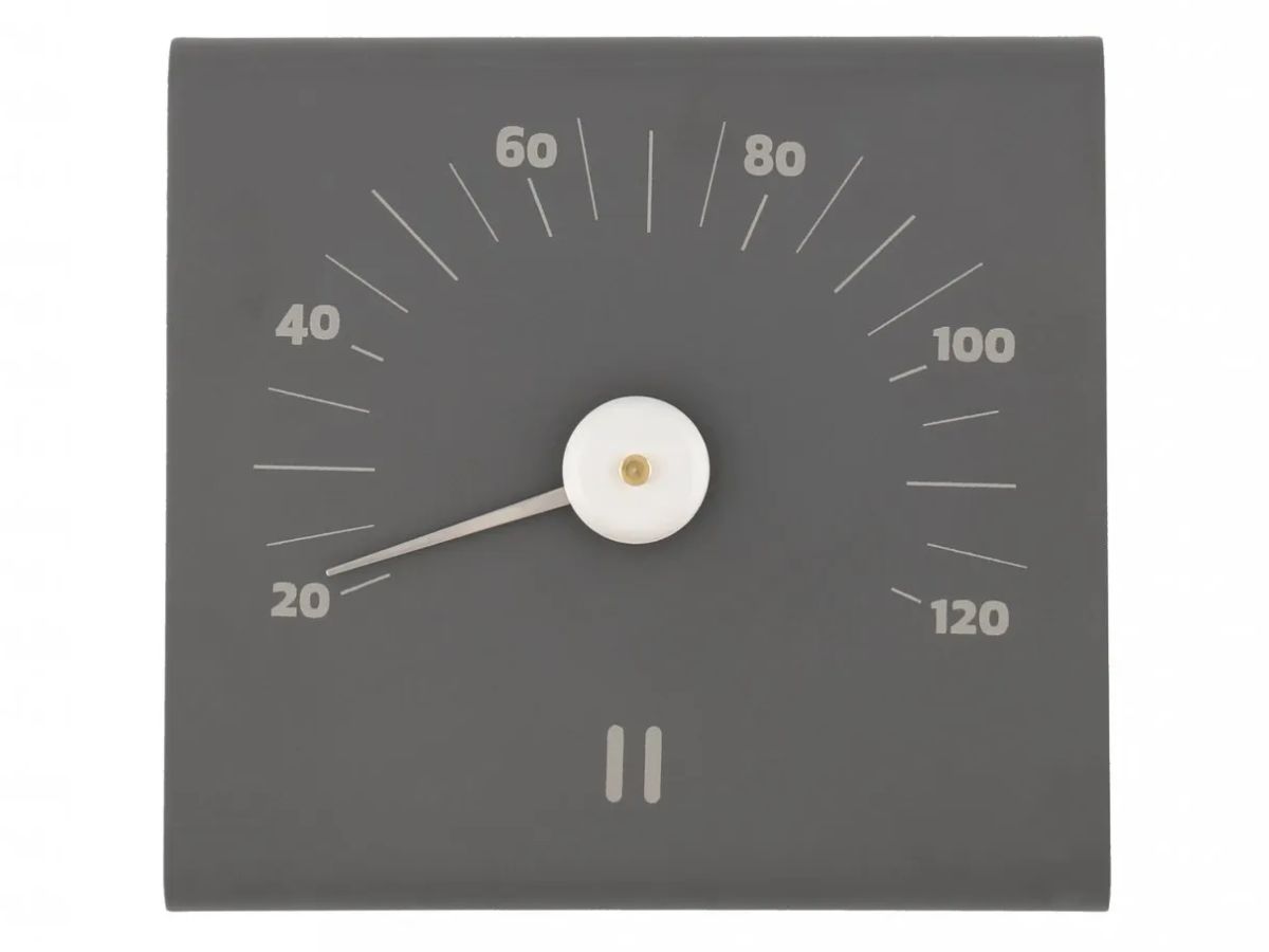 Rento aluminium thermometer vierkant - Grijs | Rento