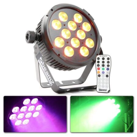 Retourdeal - BeamZ BT300 FlatPAR 12x 10W DMX met afstandsbediening | BeamZ