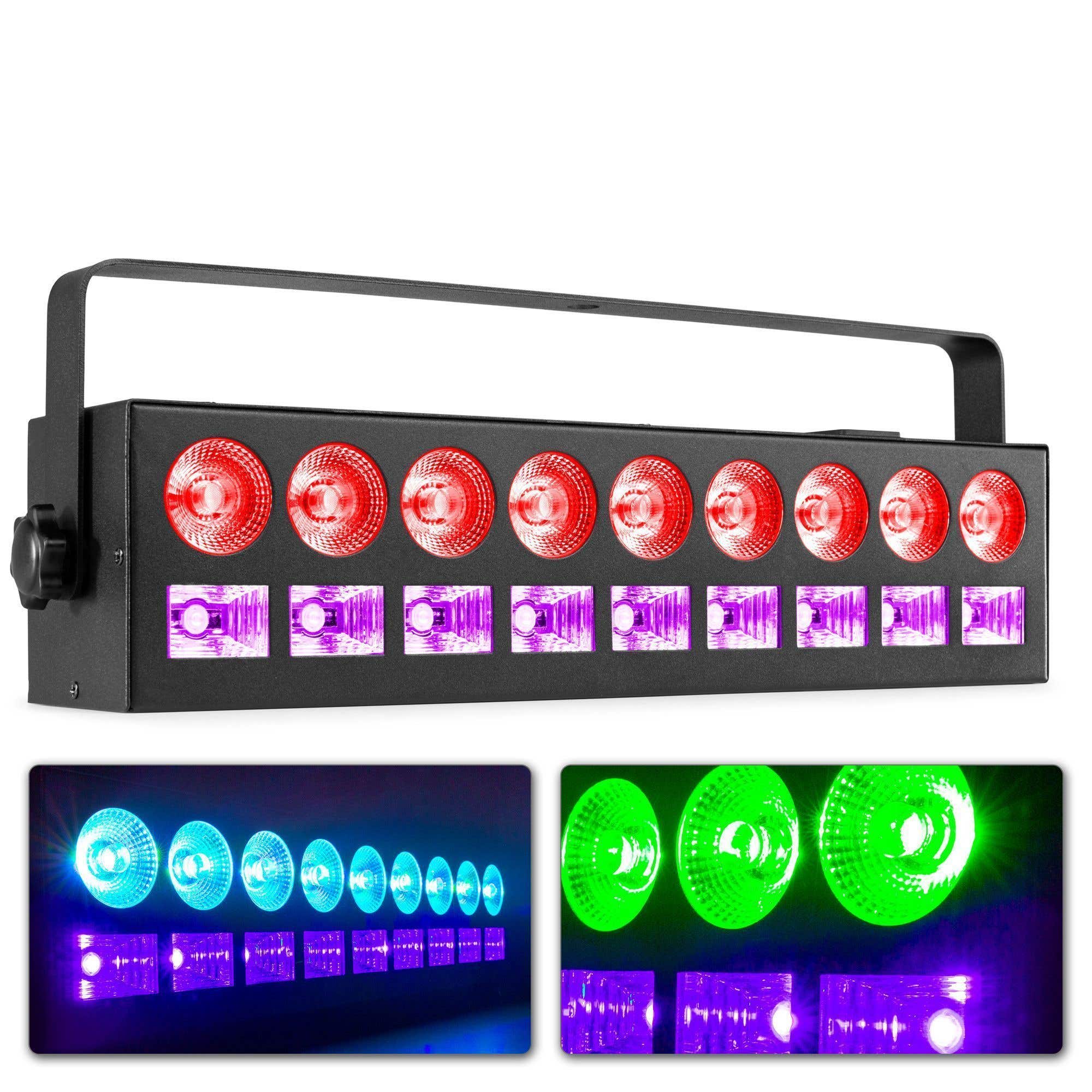 Retourdeal - BeamZ LCB99 LED bar met 9x kleuren LED's en 9x blacklight | BeamZ