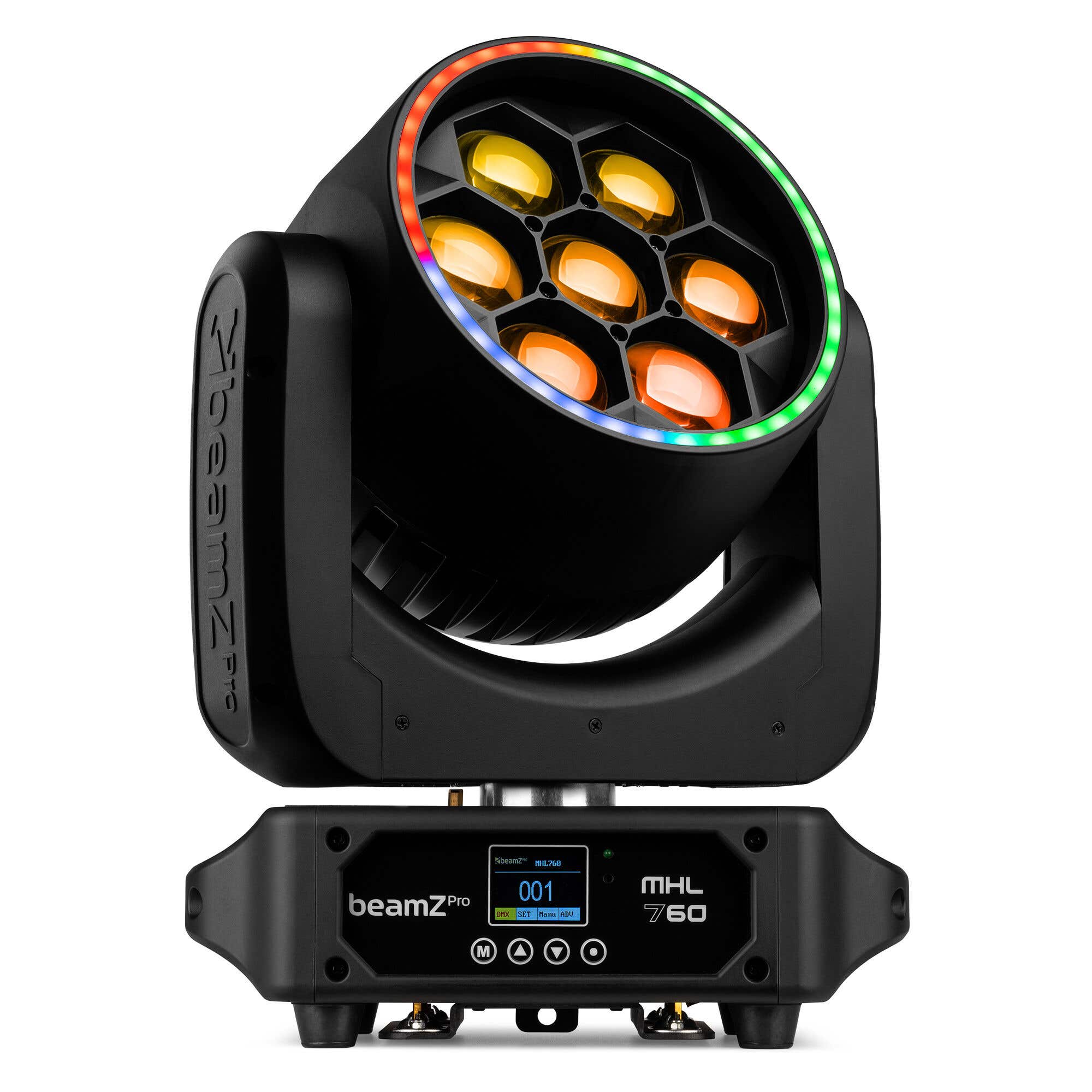 Retourdeal - BeamZ Pro MHL760 LED bee eye moving head met roterende | BeamZ Professional