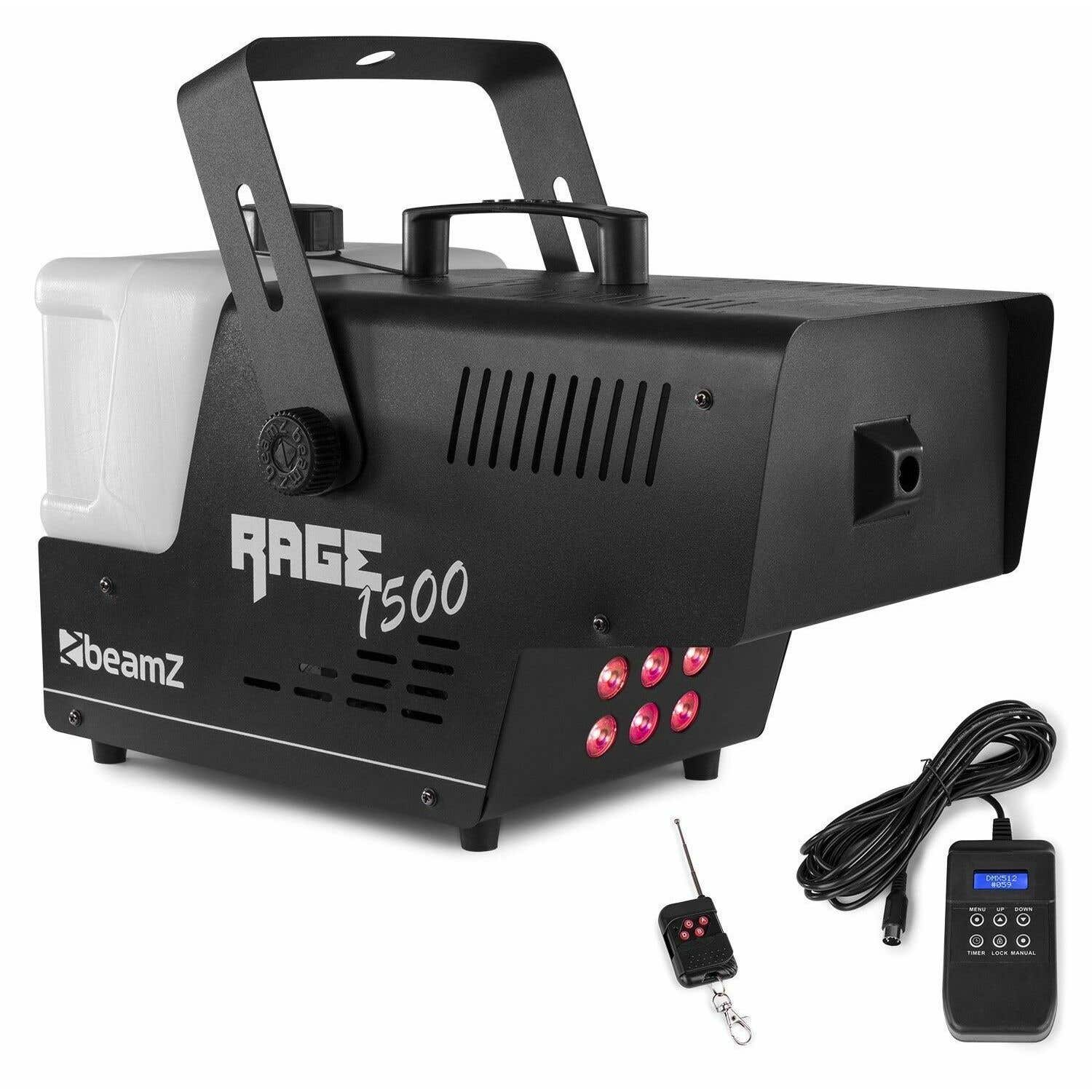 Retourdeal - BeamZ RAGE1500LED rookmachine met draadloze | BeamZ