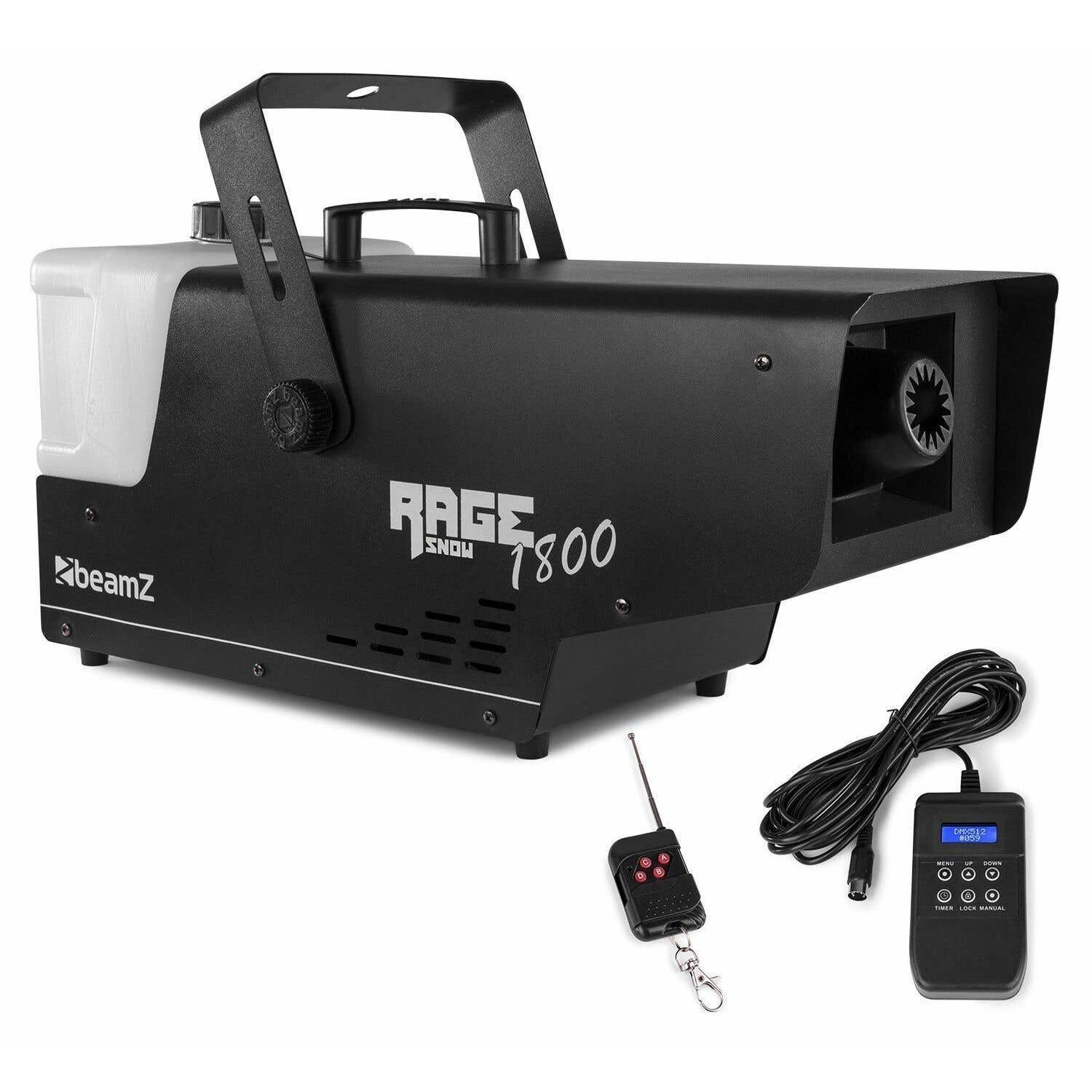 Retourdeal - BeamZ RAGE1800 sneeuwmachine met draadloze | BeamZ