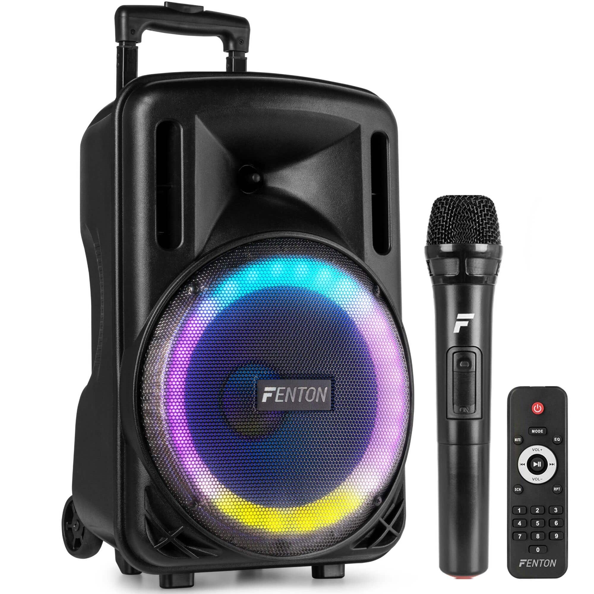 Retourdeal - Fenton FT10LED MK2 party speaker met Bluetooth - Karaoke | Fenton