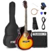 Retourdeal - MAX ShowKit elektrisch akoestische gitaarset 4/4 - Met | MAX