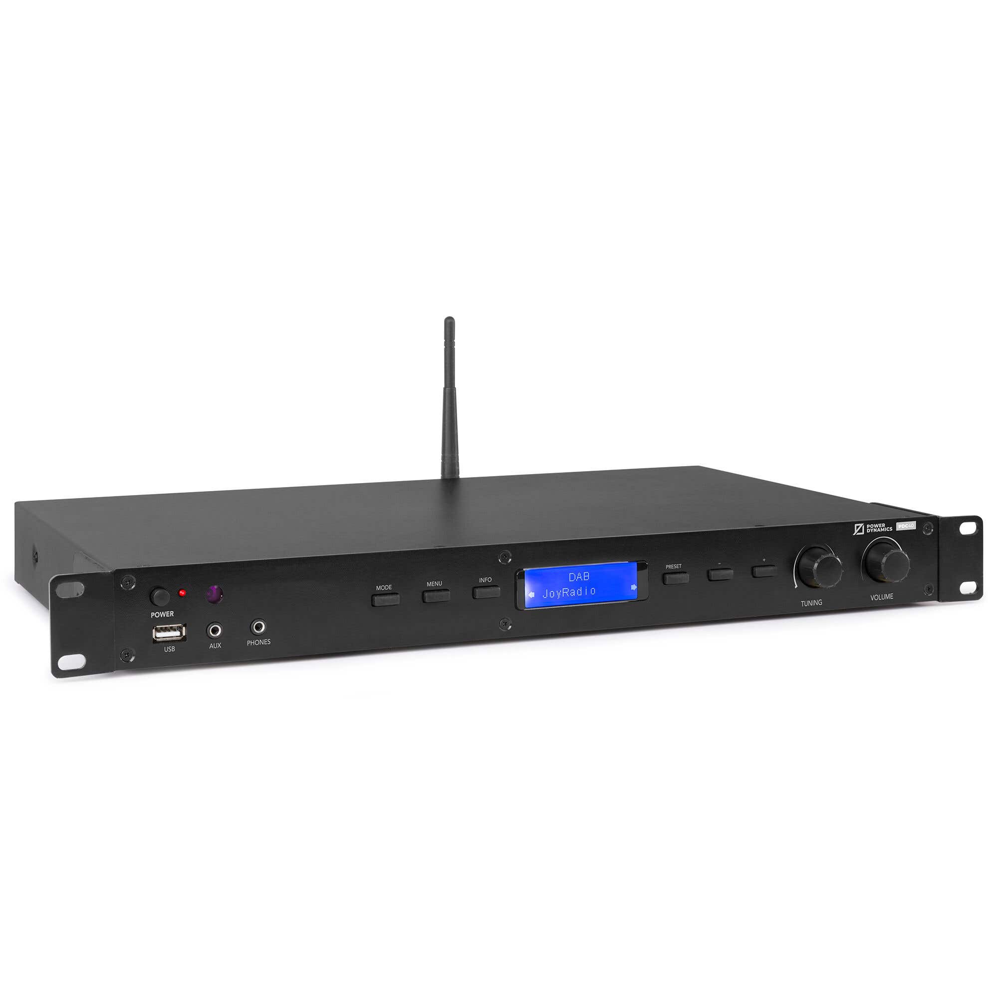 Retourdeal - Power Dynamics PDC40 DAB+ / FM tuner met Bluetooth en USB | Power Dynamics
