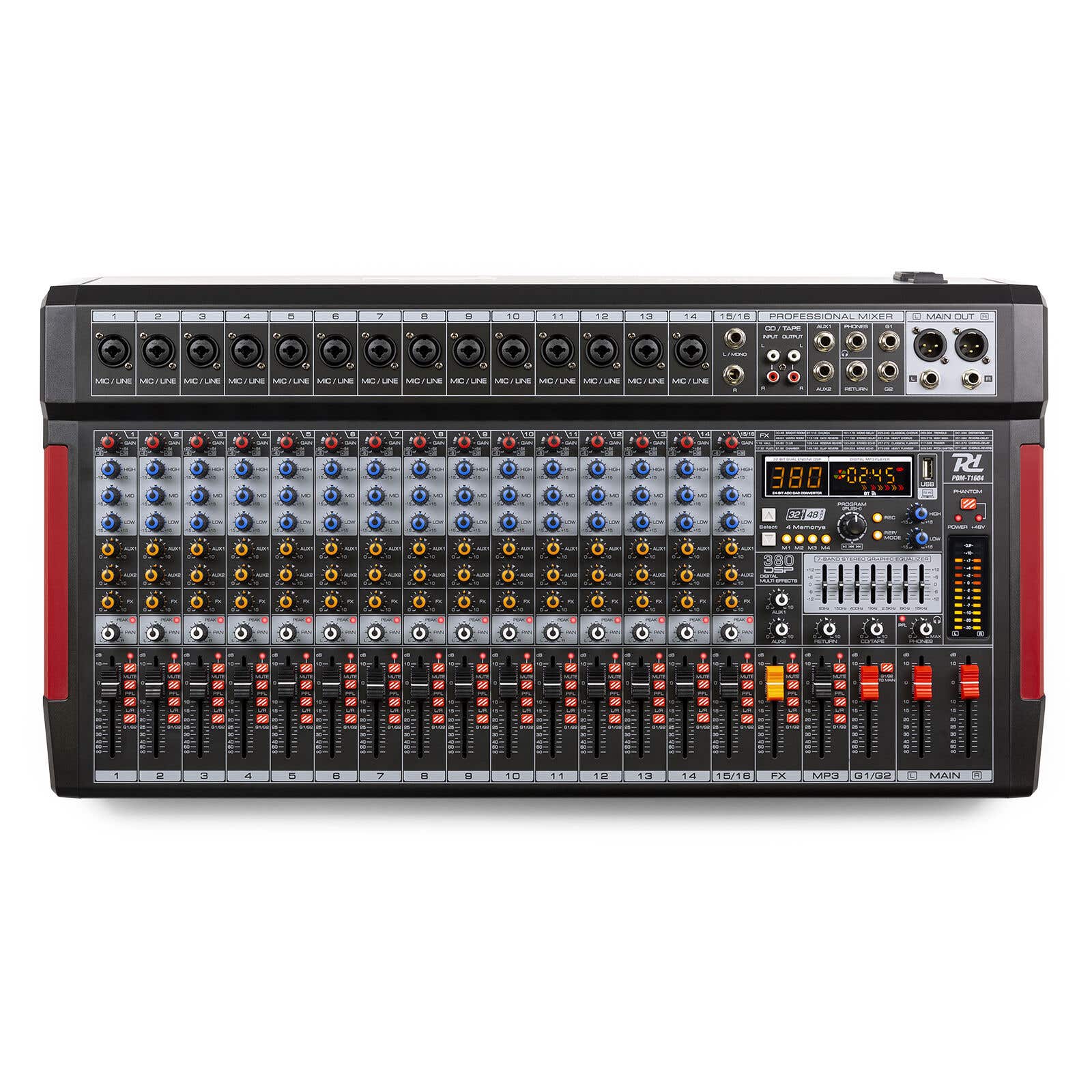 Retourdeal - Power Dynamics PDM-T1604 - 16-kanaals mengtafel met | Power Dynamics