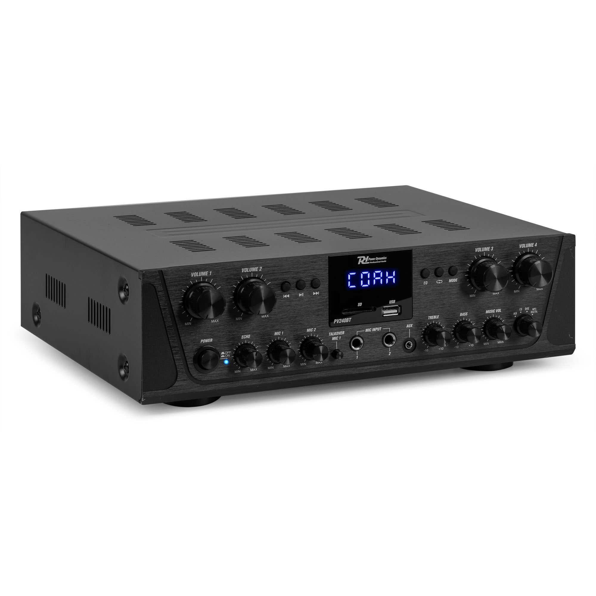 Retourdeal - Power Dynamics PV240BT 4-zone Bluetooth versterker - 400W | Power Dynamics