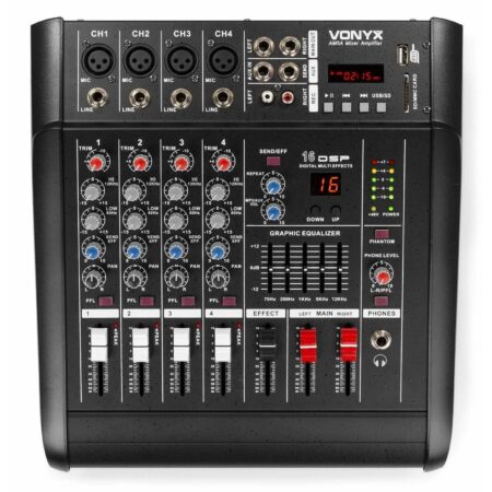 Retourdeal - Vonyx AM5A 5-kanaals muziekmixer met ingebouwde 1000W | Vonyx