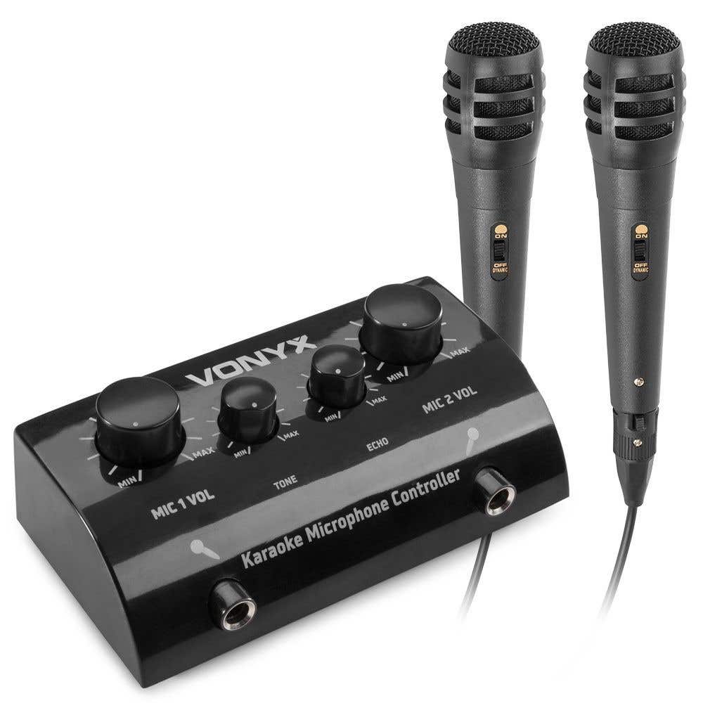 Retourdeal - Vonyx AV430B karaoke set met 2x karaoke microfoon en | Vonyx
