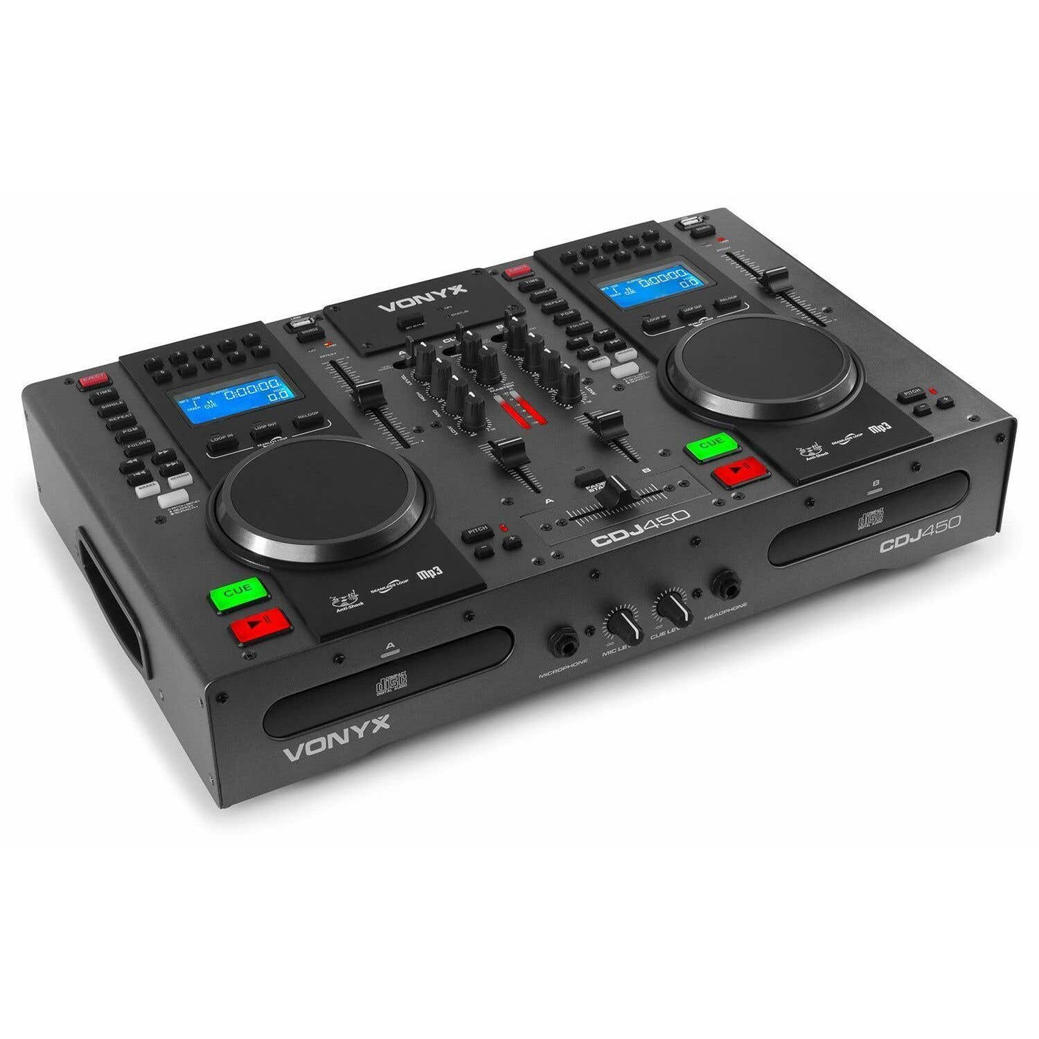 Retourdeal - Vonyx CDJ450 Dubbele CD/USB Speler / mixer met Bluetooth | Vonyx