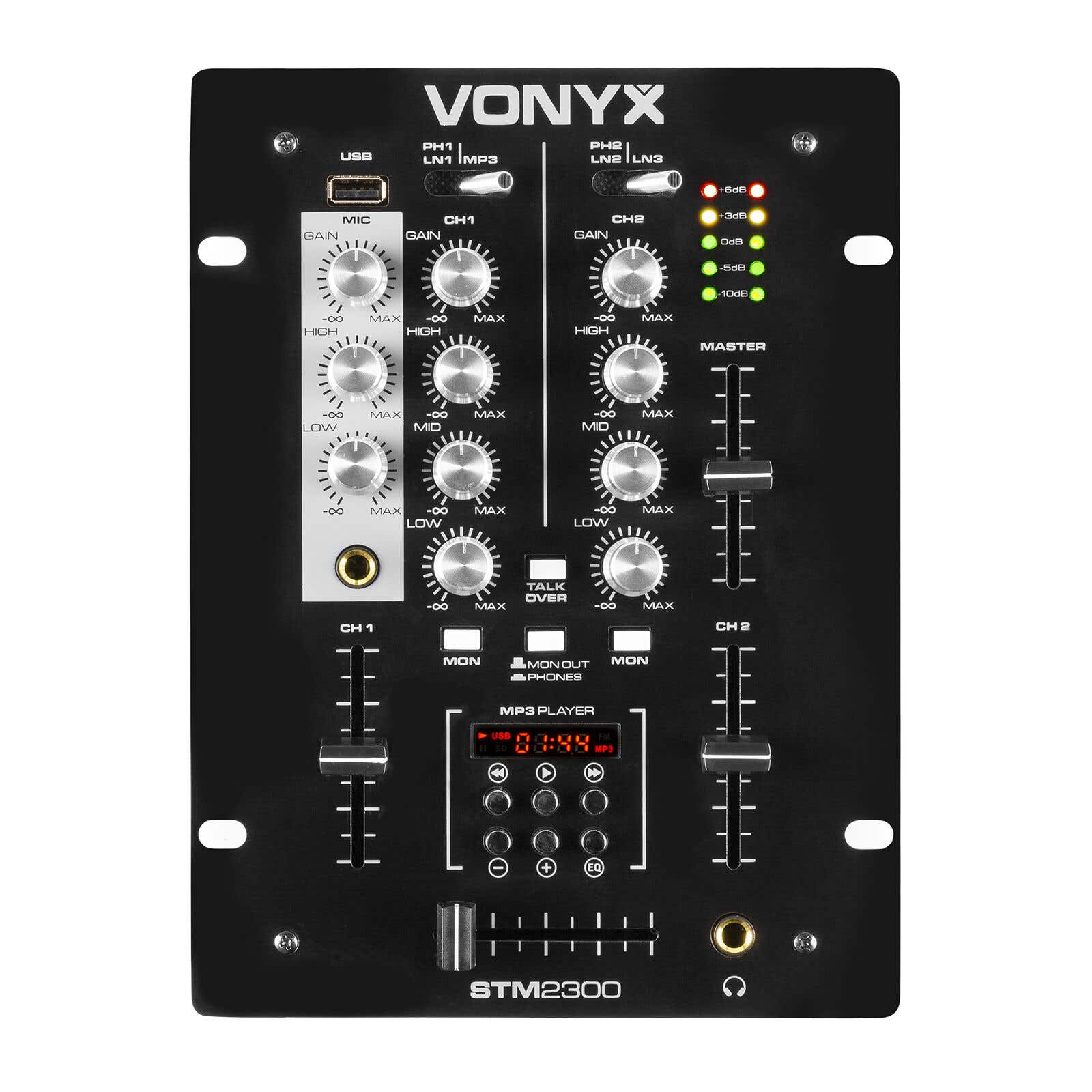 Retourdeal - Vonyx STM-2300 Mixer 2-Kanaals / USB MP3 | Vonyx