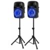Retourdeal - Vonyx VPS122A geluidsinstallatie 800W met stands en LED's | Vonyx