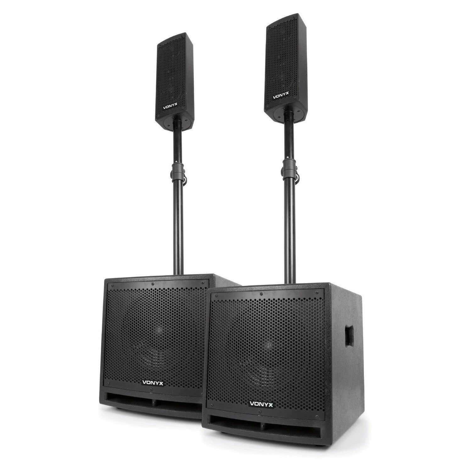 Retourdeal - Vonyx VX1000BT Actieve 1000W 2.2 geluidsinstallatie met | Vonyx