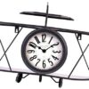 Retro klok dubbeldekker van metaal | DecoImport