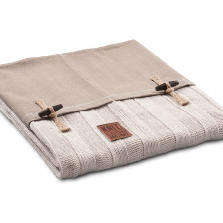 Rib plaid beige | Knit Factory