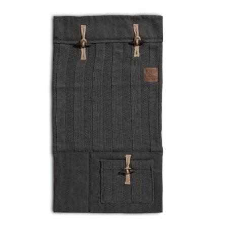 Rib pocket antraciet | Knit Factory