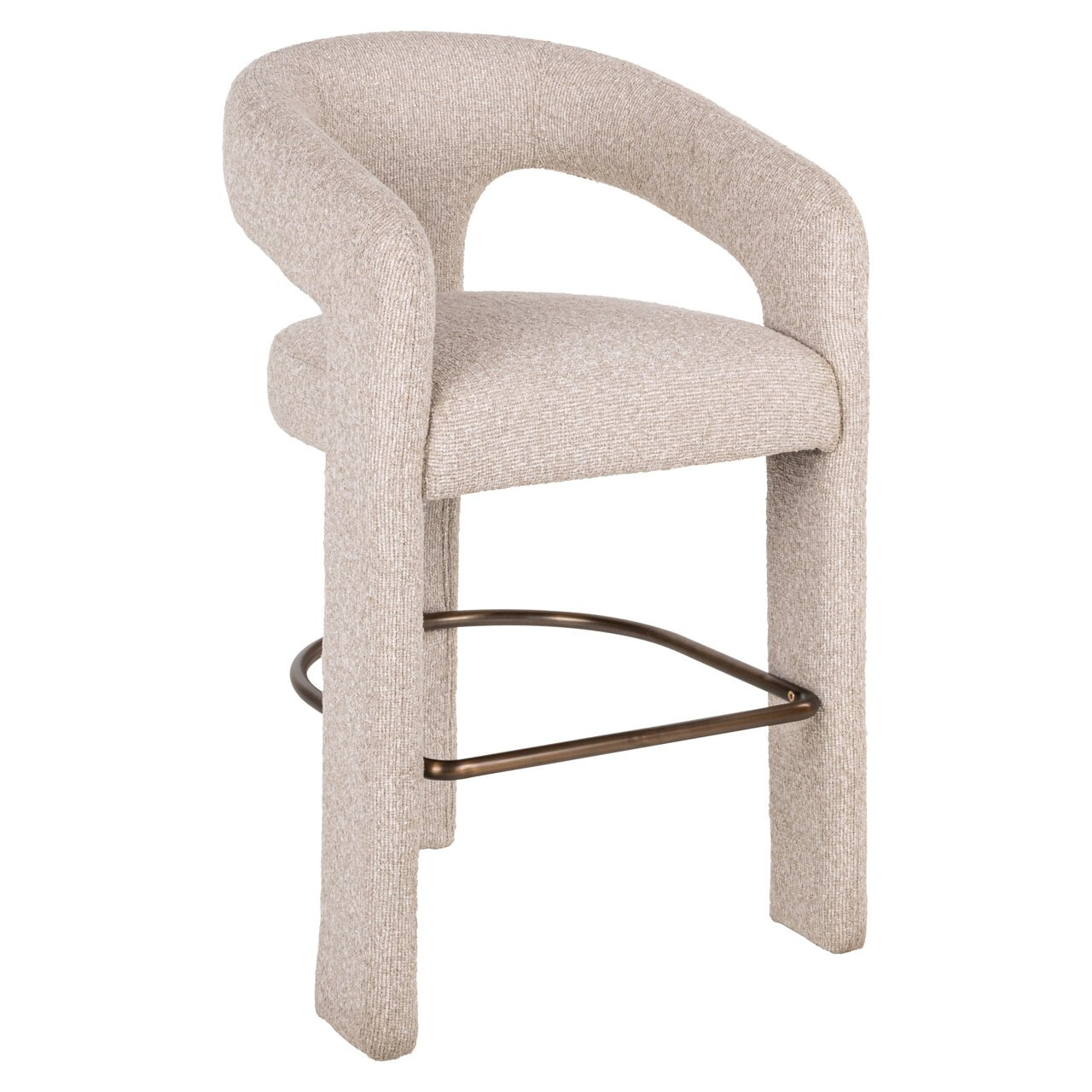 Richmond Barkruk Belle Bouclé - Crème (zithoogte 66cm) | Richmond Interiors