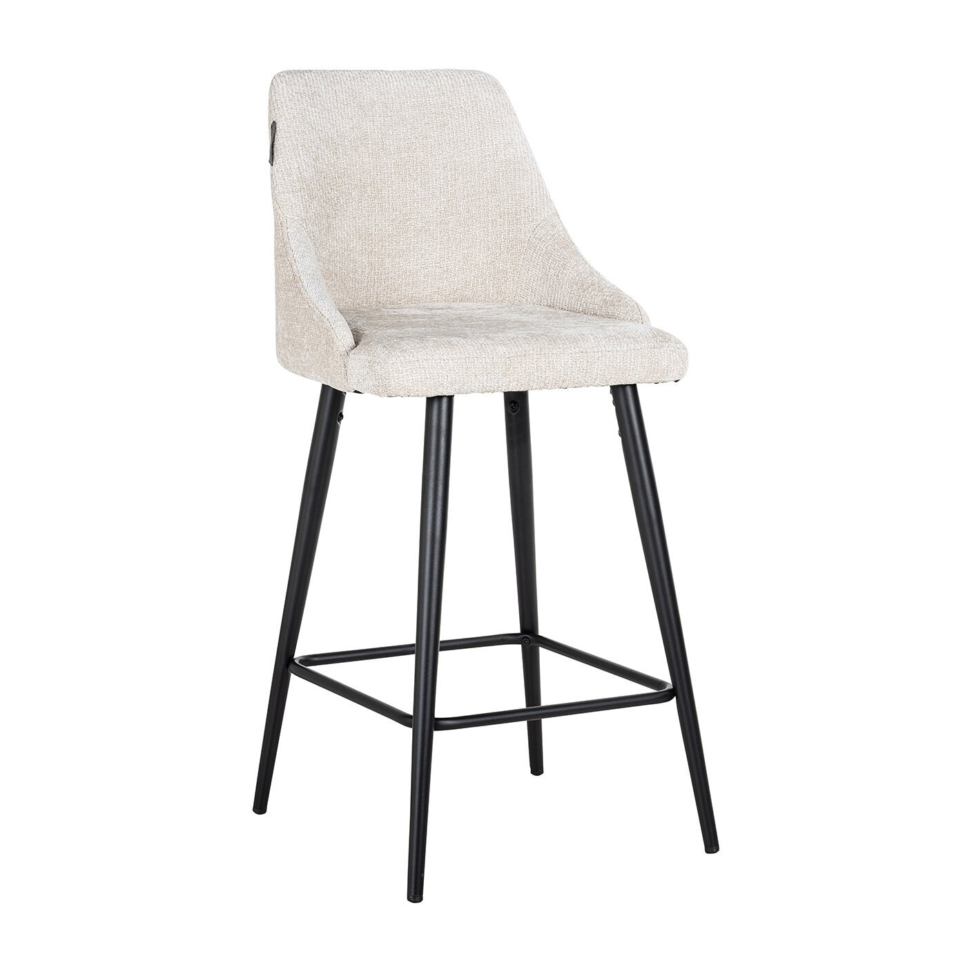 Richmond Barstoel Brooke Chenille - Crème (zithoogte 67cm) | Richmond Interiors