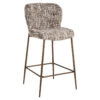 Richmond Barstoel Odarby Omara stof - Bruin (zithoogte 68cm) | Richmond Interiors