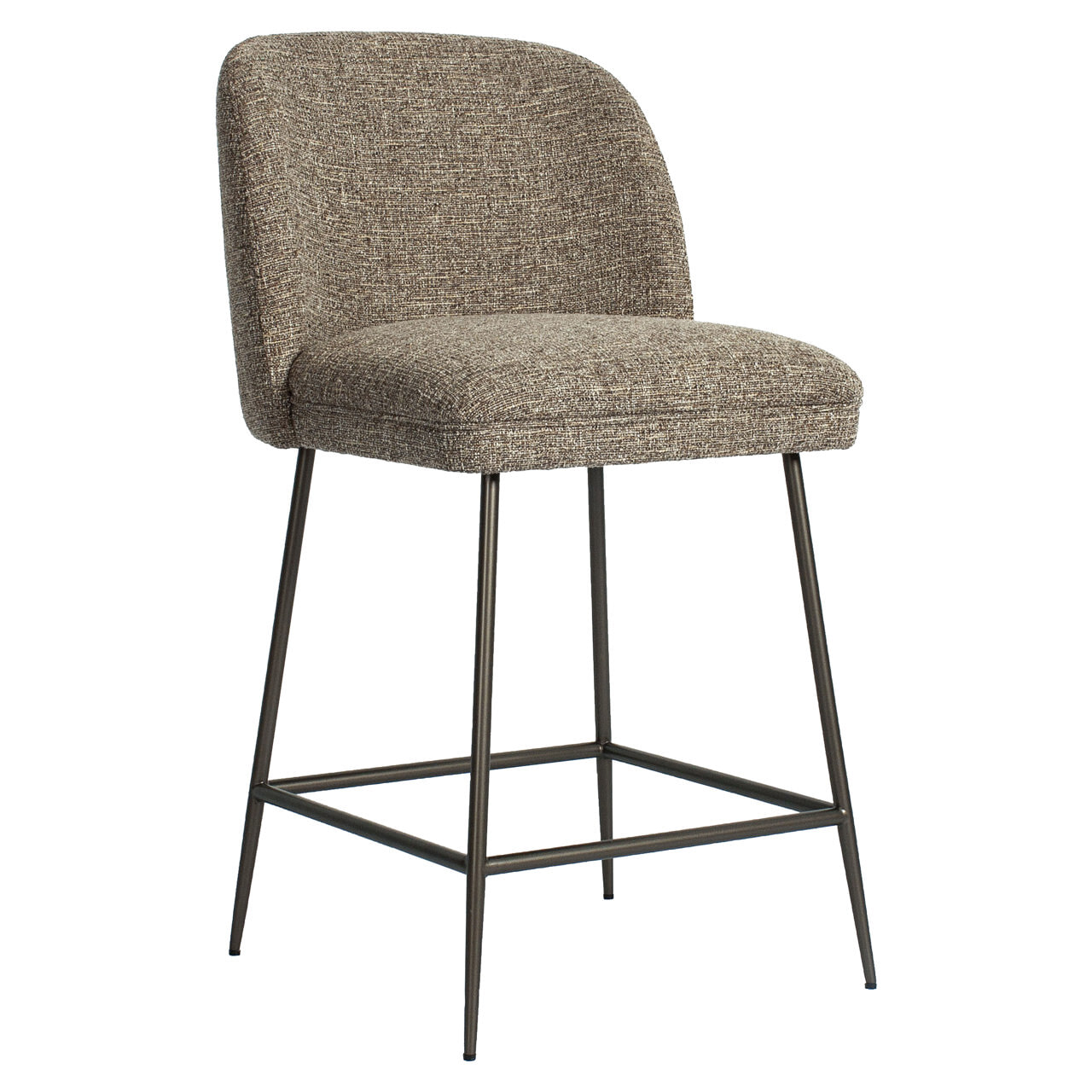 Richmond Barstoel Pullitzer Tweed - Brown (zithoogte 69cm) | Richmond Interiors