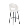 Richmond Barstoel Savoy Bouclé - Wit (zithoogte 82cm) | Richmond Interiors