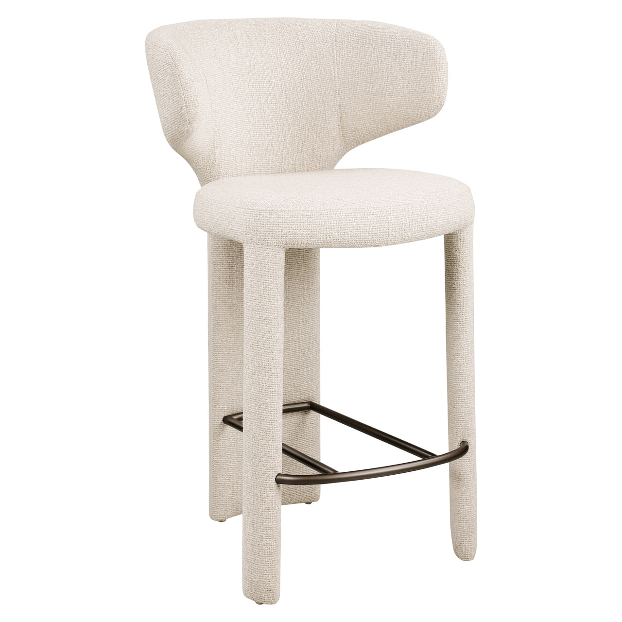 Richmond Barstoel Viola Bouclé - Biscotti (zithoogte 68cm) | Richmond Interiors