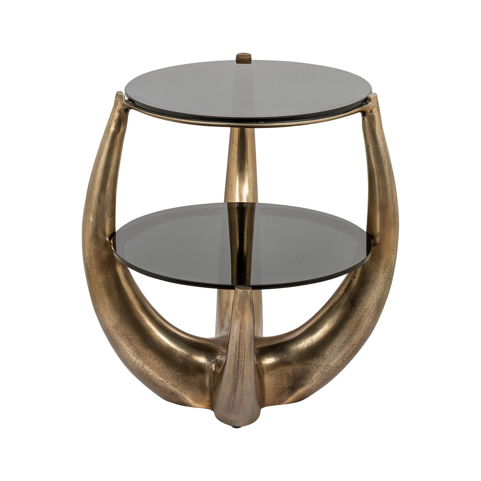 Richmond Bijzettafel Aida 61 x 48cm - Goud - Rond | Richmond Interiors