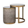 Richmond Bijzettafel Bloomville Lederlook en glas