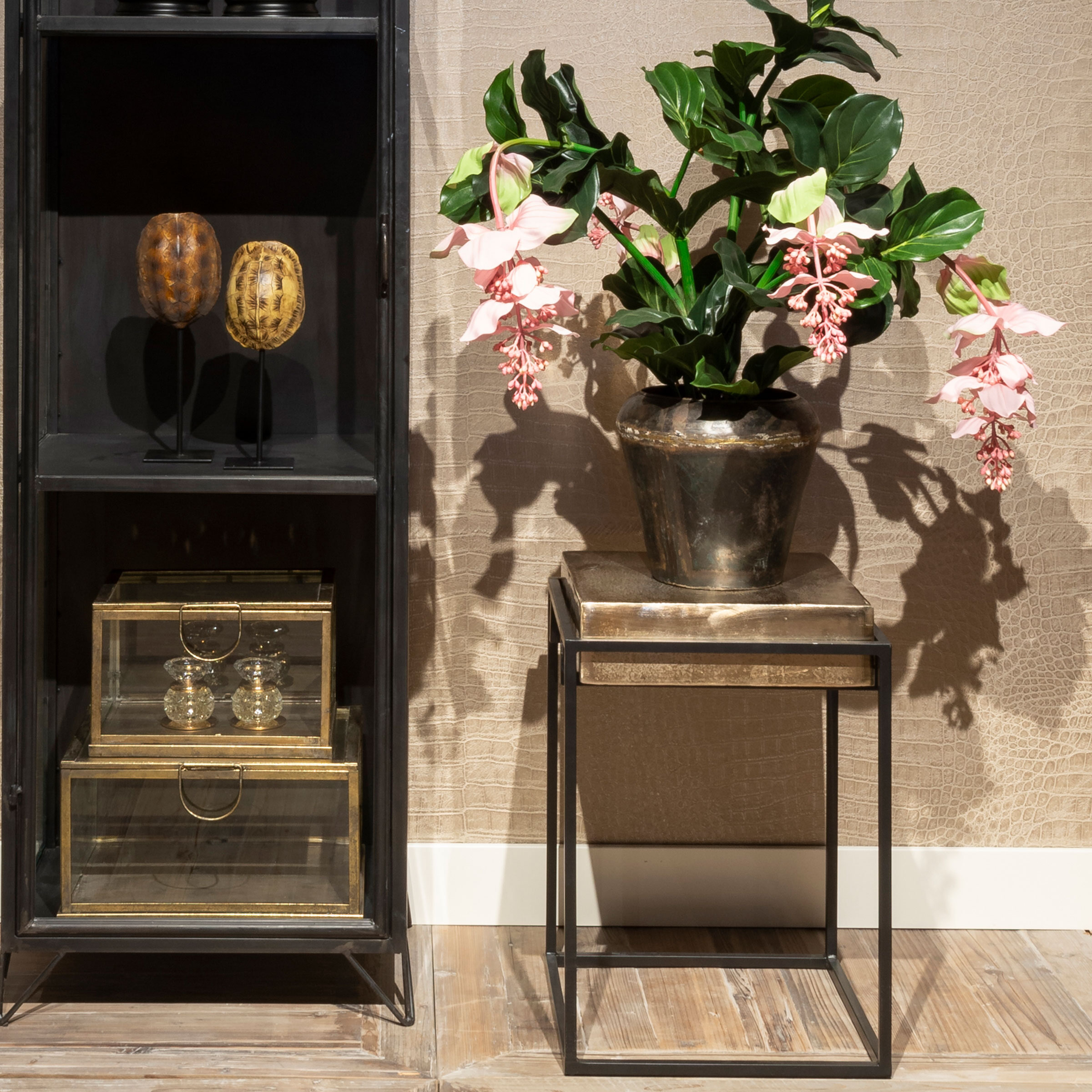 Richmond Bijzettafel Calloway 42 x 42cm - Zwart - Vierkant | Richmond Interiors