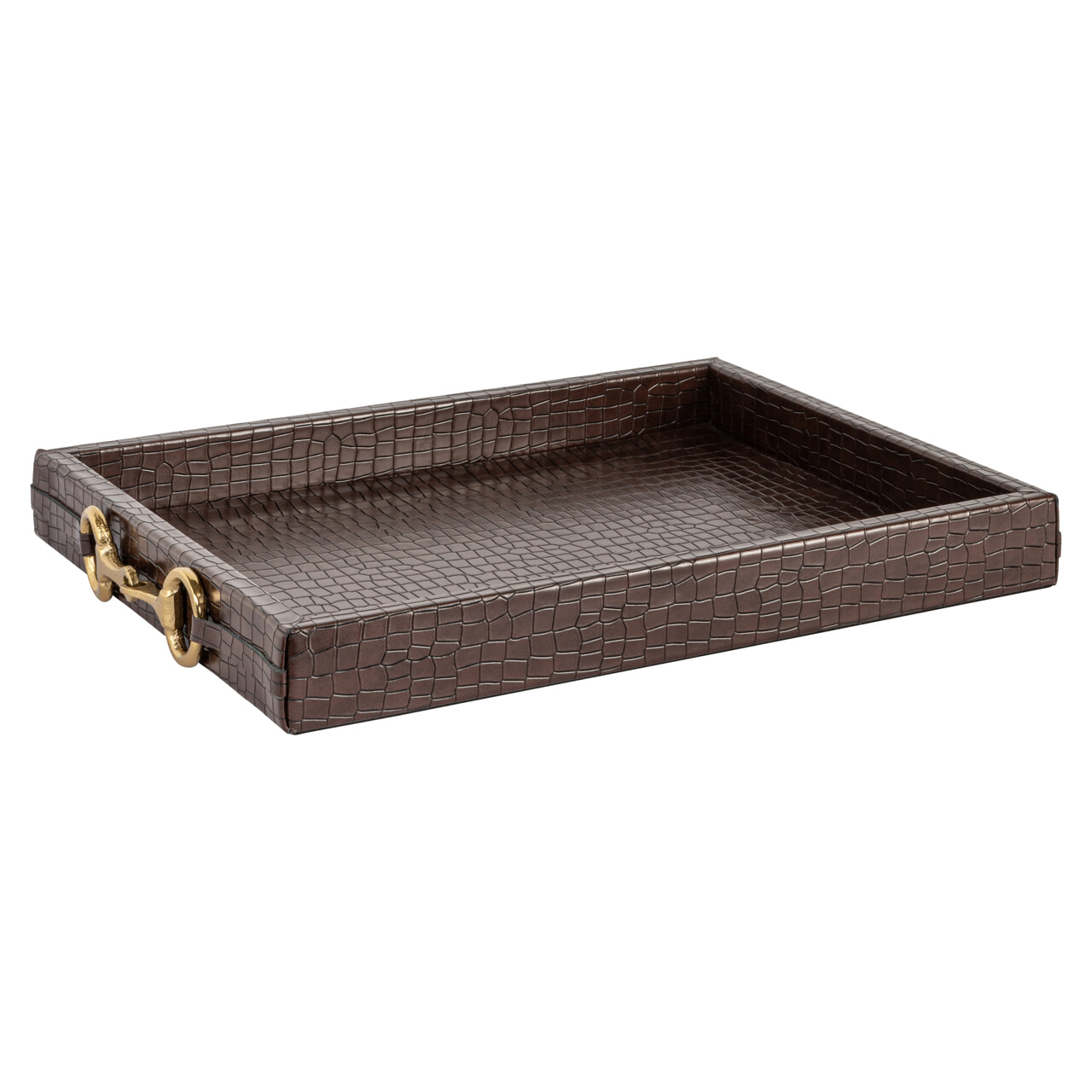 Richmond Dienblad Banks 40 x 30cm - Donkerbruin | Richmond Interiors