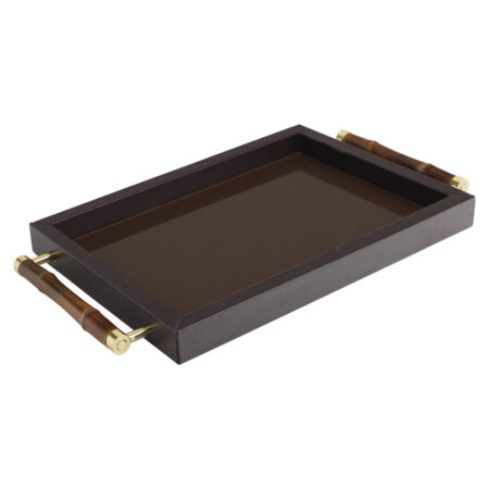 Richmond Dienblad Charley 38 x 25cm - Donkerbruin | Richmond Interiors