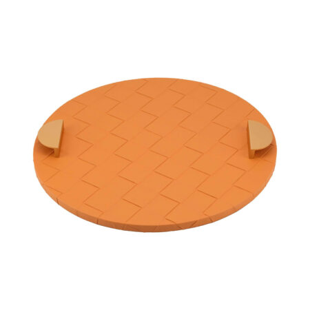 Richmond Dienblad Mavey Lederlook - Oranje | Richmond Interiors