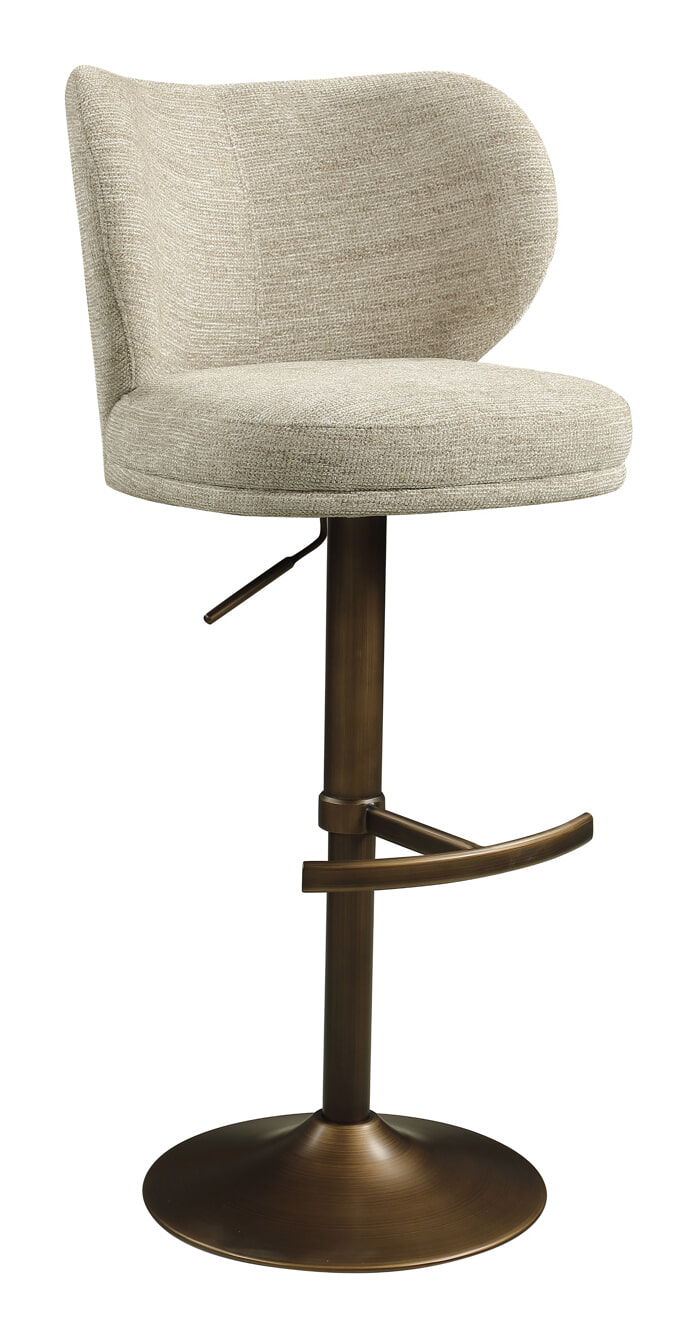 Richmond Draaibare Barstoel Amely Softweave - Naturel (zithoogte 61-83cm) | Richmond Interiors
