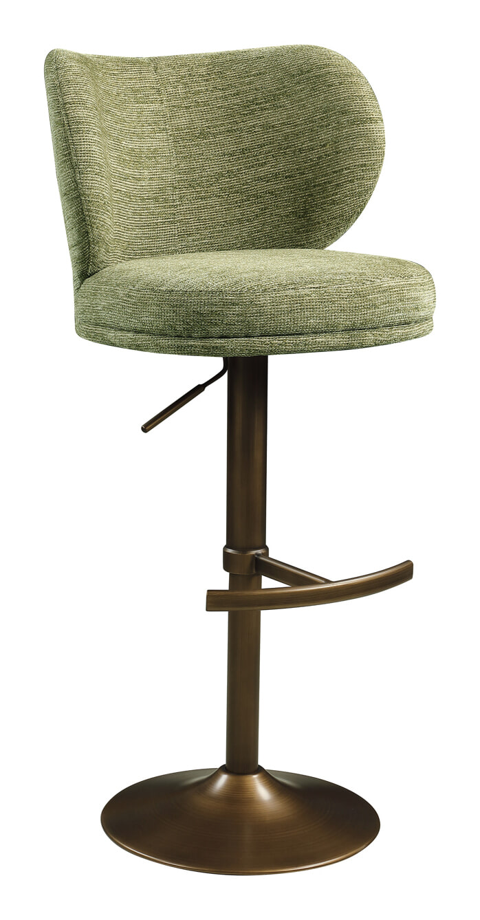 Richmond Draaibare Barstoel Amely Softweave - Pistache (zithoogte 61-83cm) | Richmond Interiors